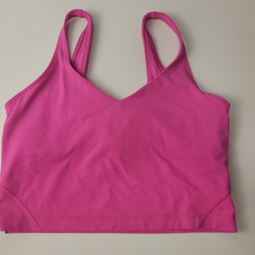 Lululemon Align Tank Top Pink Nulu Cropped Yoga Camisole Bra
